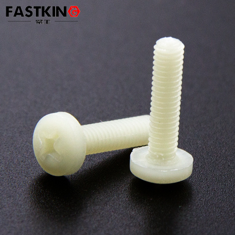 PA66+50% glass fiber nylon cross pan head machine screws 